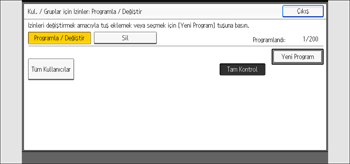 İşletim paneli ekran görseli