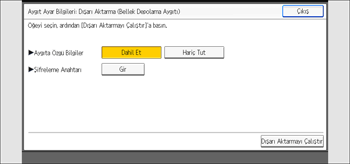 İşletim paneli ekran görseli