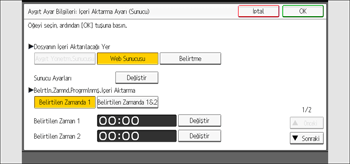 İşletim paneli ekran görseli