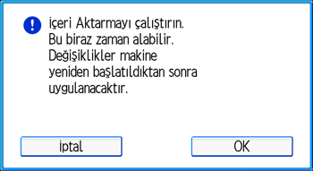 İşletim paneli ekran görseli