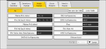 İşletim paneli ekran görseli