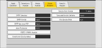İşletim paneli ekran görseli