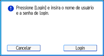 Ilustração da tela do painel de operação