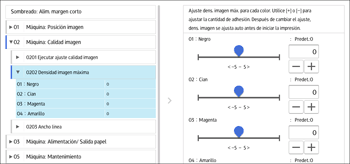 Ilustración de la pantalla del panel de mandos