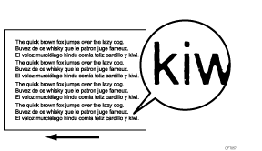 Ilustración de impresión débil