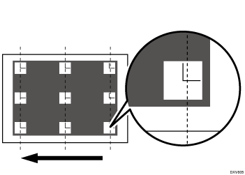 Ilustración de ampliación de la imagen registrada incorrectamente