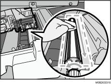 Ilustración del interior de la máquina