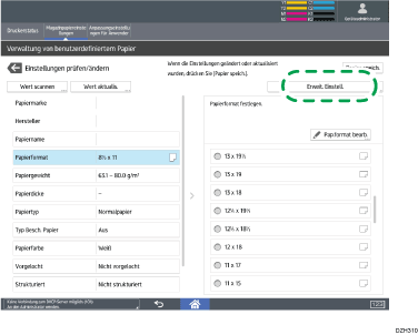 Abbildung Bedienfeld-Display