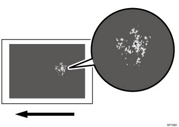 illustrazione di macchie sul bordo principale della carta