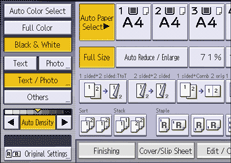 Operation panel screen illustration