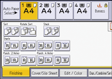 Operation panel screen illustration