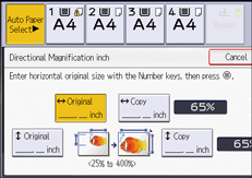 Operation panel screen illustration