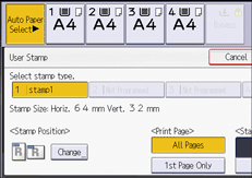 Operation panel screen illustration