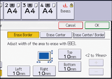 Operation panel screen illustration