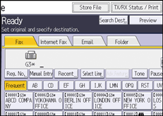 Operation panel screen illustration