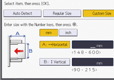 Operation panel screen illustration