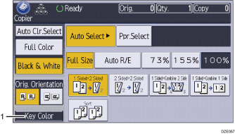 Operation panel screen illustration numbered callout illustration