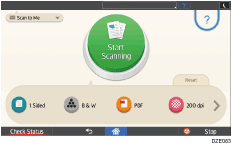 Operation panel screen illustration