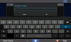 Operation panel screen illustration