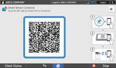 Operation panel screen illustration