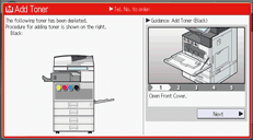 Operation panel screen illustration