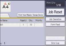 Operation panel screen illustration