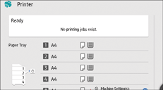 Operation panel screen illustration