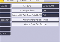 Operation panel screen illustration