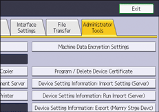 Operation panel screen illustration