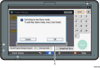 Control panel illustration numbered callout illustration