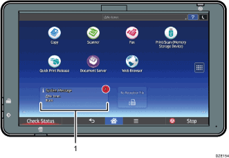Control panel illustration numbered callout illustration