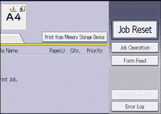 Operation panel screen illustration