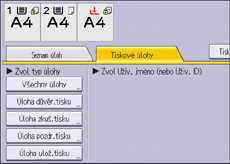 Ilustrace displeje ovládacího panelu