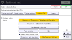 Ilustrace displeje ovládacího panelu