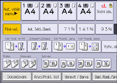 Ilustrace displeje ovládacího panelu