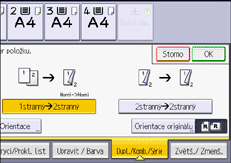 Ilustrace displeje ovládacího panelu