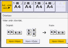 Ilustrace displeje ovládacího panelu