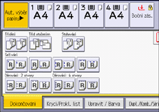 Ilustrace displeje ovládacího panelu