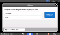 Ilustrace displeje ovládacího panelu