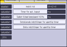 Operation panel screen illustration