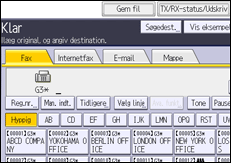 Operation panel screen illustration