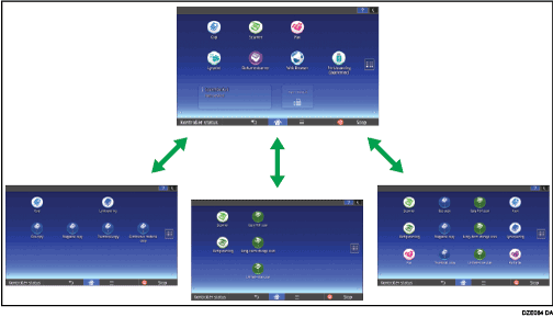 Illustration of customizing the [Home] screen