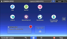 Operation panel screen