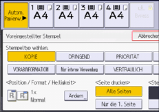 Abbildung Bedienfeld-Display