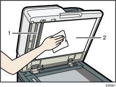 Nummerierte Abbildung des Dual-Scan-ADFs