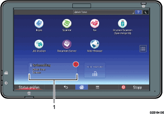 Nummerierte Abbildung des Bedienfelds