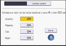 Ilustración de la pantalla del panel de mandos