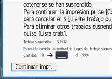 Ilustración de la pantalla del panel de mandos