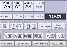 Ilustración de la pantalla del panel de mandos