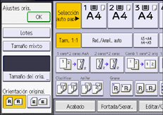 Ilustración de la pantalla del panel de mandos